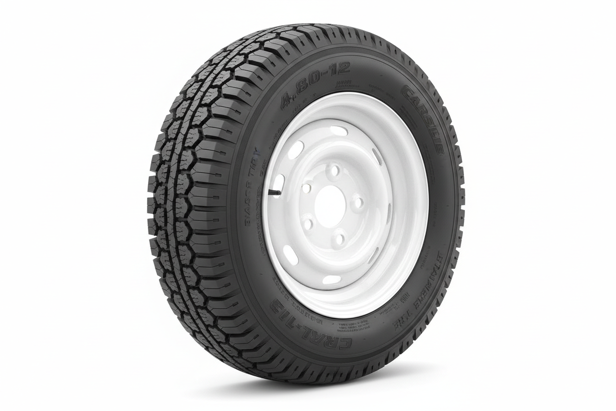 12-inch boat trailer tire and wheel assembly