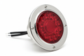 4-inch round red LED trailer light with stainless steel flange