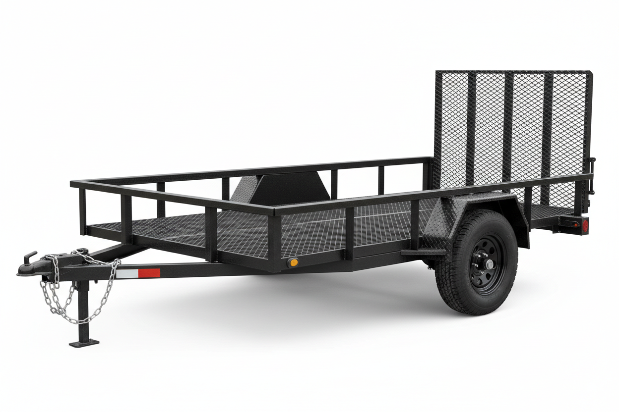 5x10 heavy-duty single axle utility trailer
