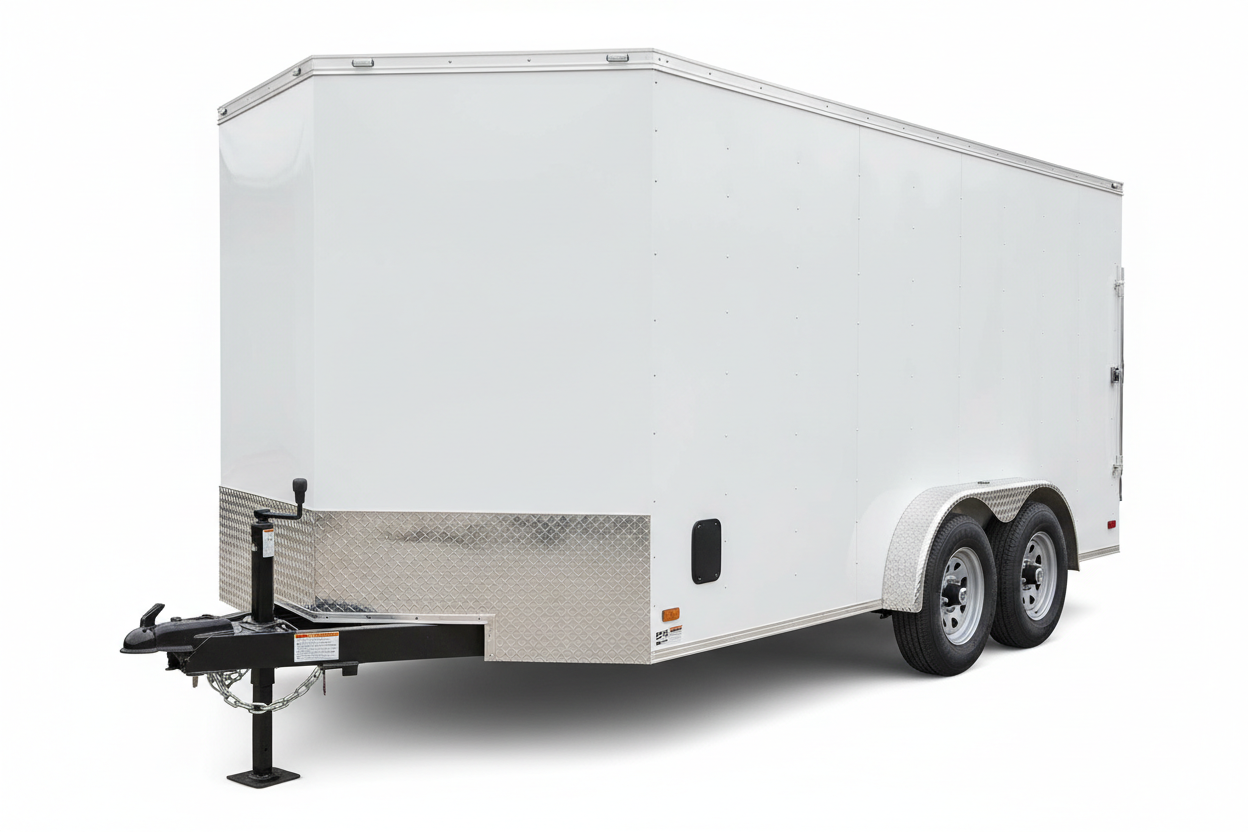 6x12 enclosed cargo trailer with V-nose