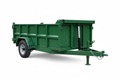 6x12 single axle dump trailer in green