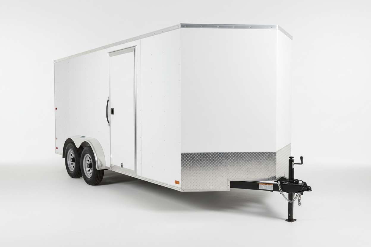 6x12 V-nose enclosed cargo trailer