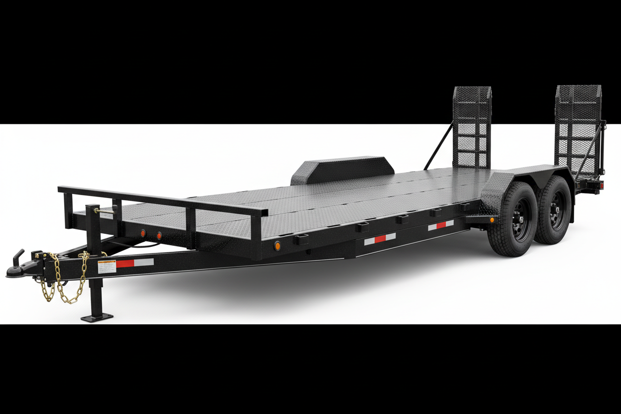 7x16 Heavy-Duty Tandem Axle Flatbed Utility/Car Hauler Trailer - 10,000 lb