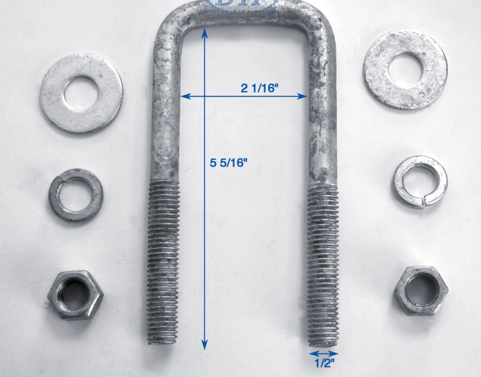 U-Bolt, 1/2 x 3 1/16 x 5 13/16