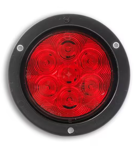 Light, Red Round 7 Diode 4"