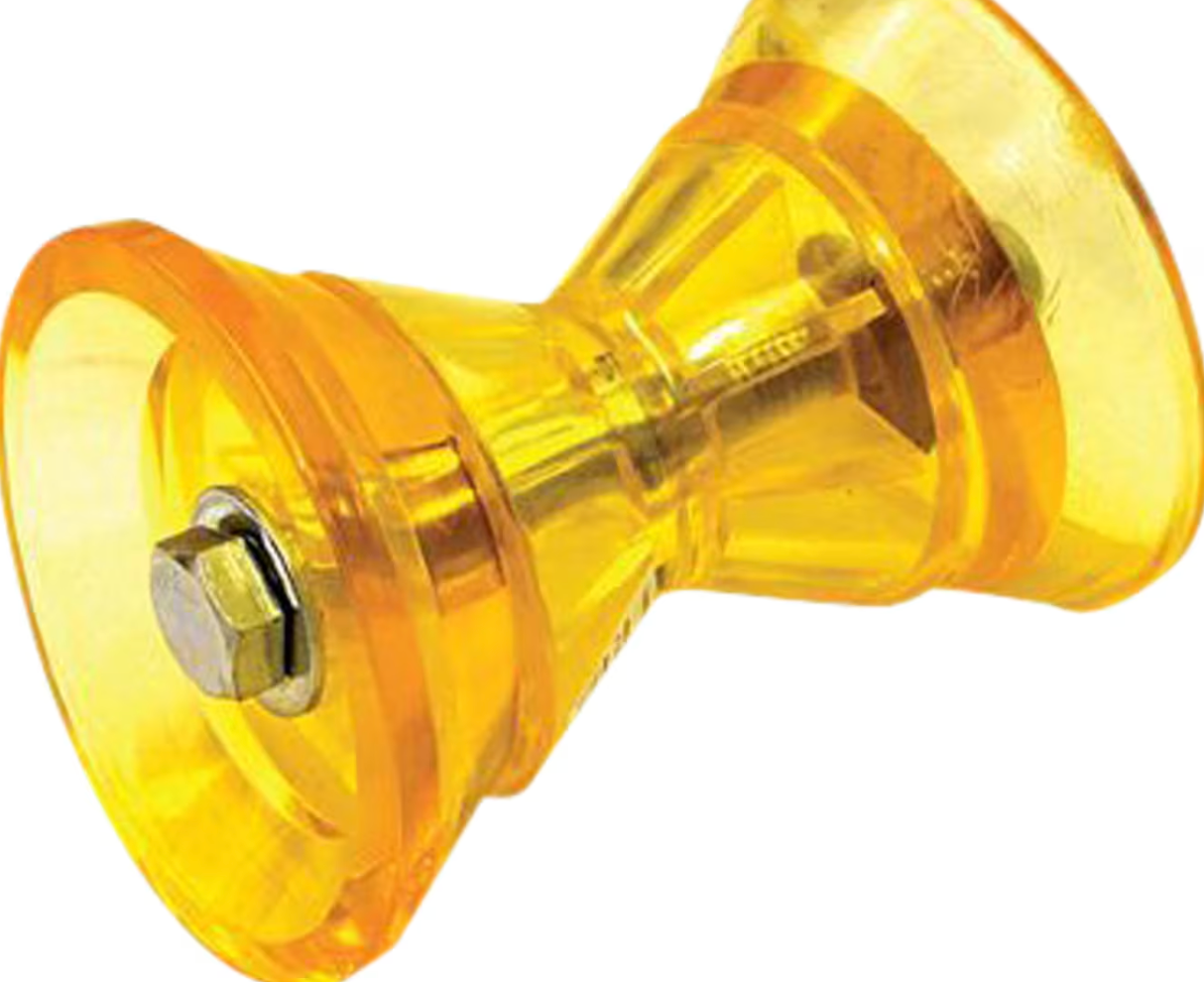 Bow Stop Roller Yellow 3", 1/2"