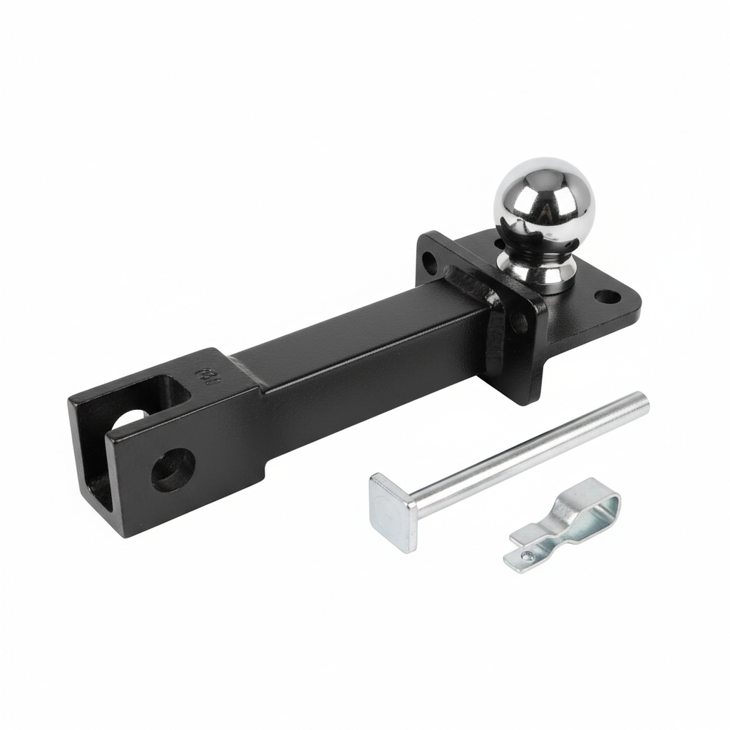 Ball mount kit with 4-inch drop, 2-inch ball, and hitch pin