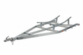 Bare galvanized steel dual jet ski trailer frame