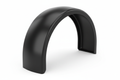 Black plastic trailer fender for 13-inch tires