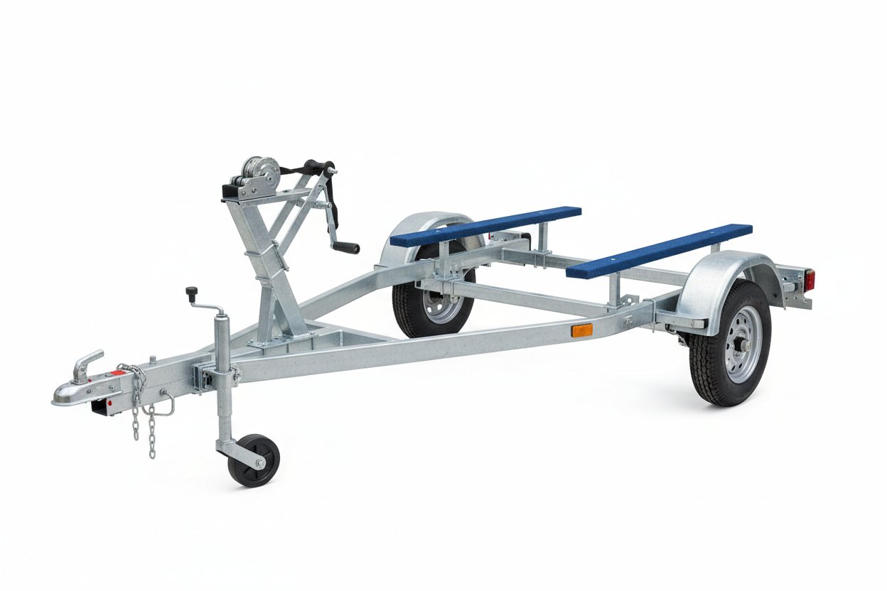 Compact Single Axle Galvanized Boat Trailer - 14 ft