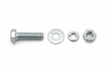 Complete Galvanized Bolt Assembly - 3/8" x 3" with Washers and Nut