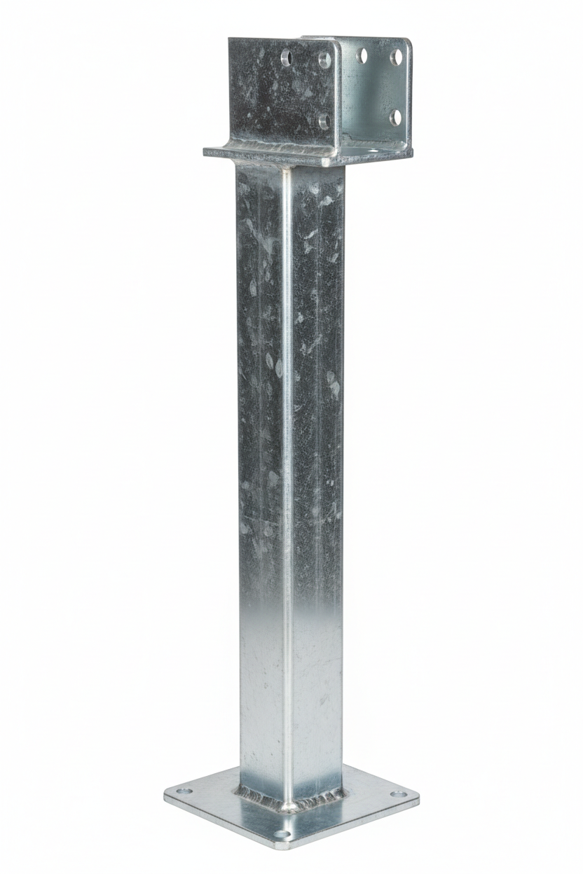 Galvanized 30-inch winch post 3x3 square tubing
