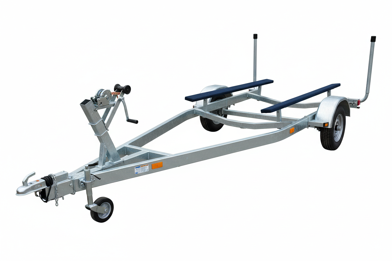 Galvanized boat trailer for 18-20 foot V-hull boats