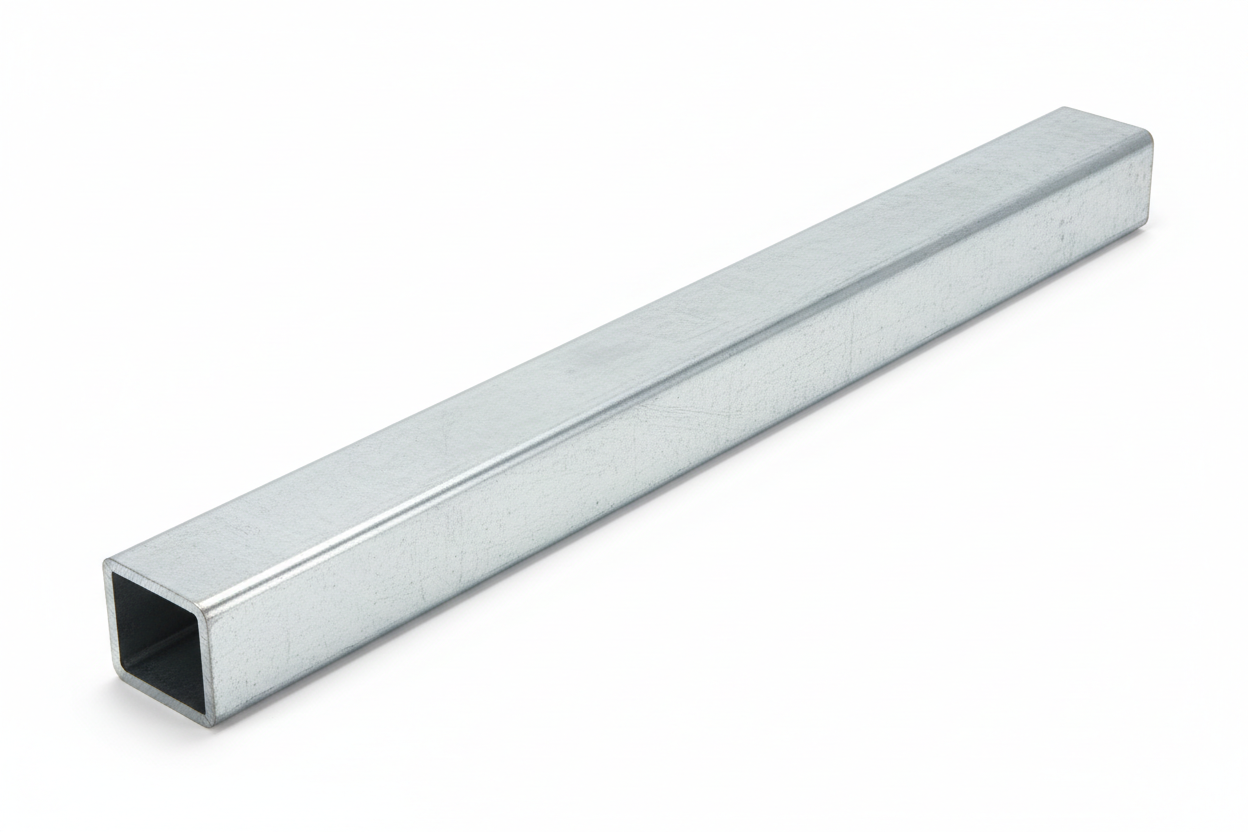 Galvanized Square Steel Tube - 1.5" x 1.5" x 24" for Boat Trailer Guide Post