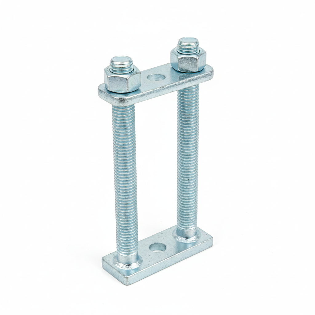 Galvanized square U-bolt for trailer axle