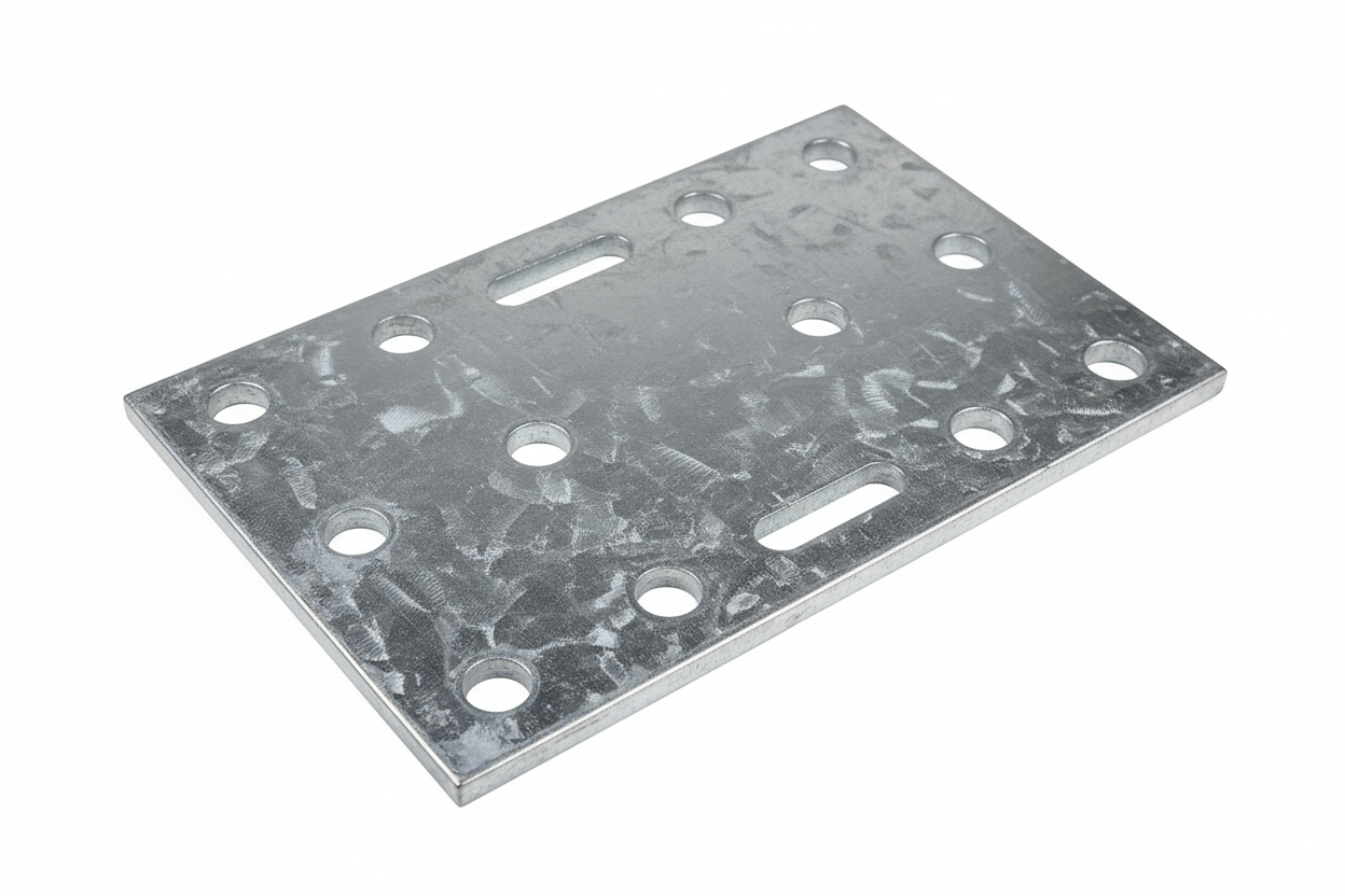 Galvanized steel boat trailer winch seat mounting plate