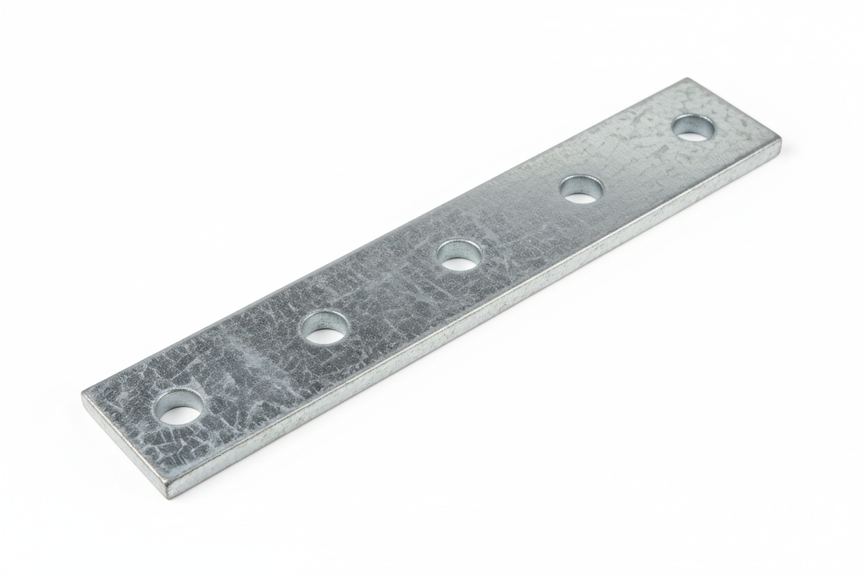Galvanized steel winch arm bracket with 4 mounting holes