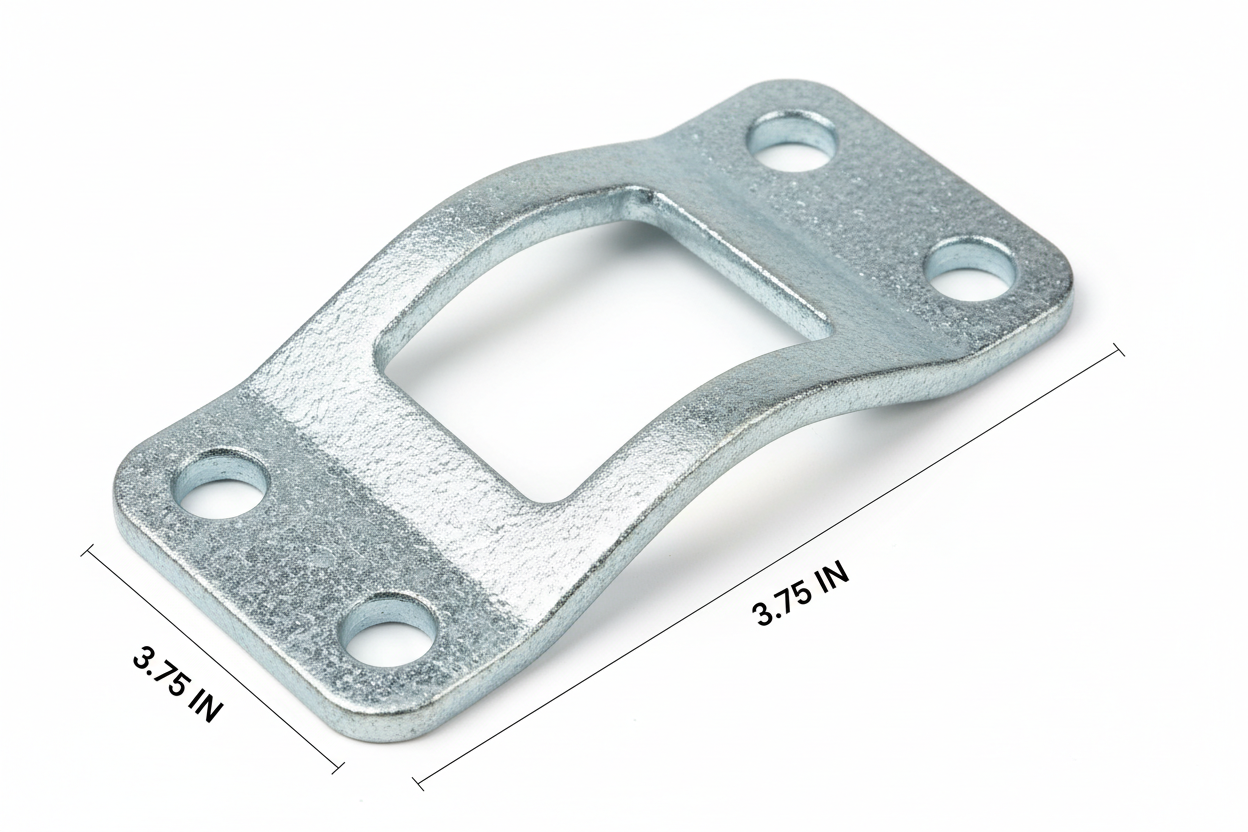 Galvanized trailer leaf spring shackle strap