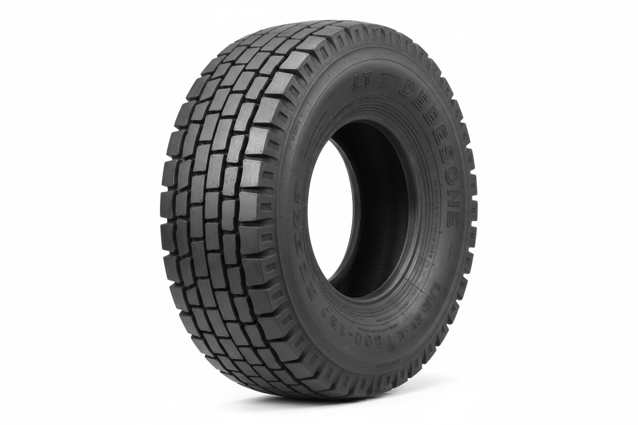 Heavy-duty Deestone LT8.00x16.5 bias-ply trailer tire