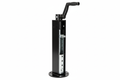 Heavy-duty top-wind trailer jack with drop leg