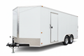 Large tandem axle V-nose enclosed cargo trailer