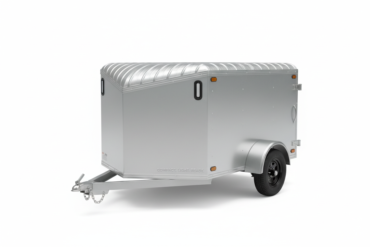 Most compact V-nose enclosed cargo trailer