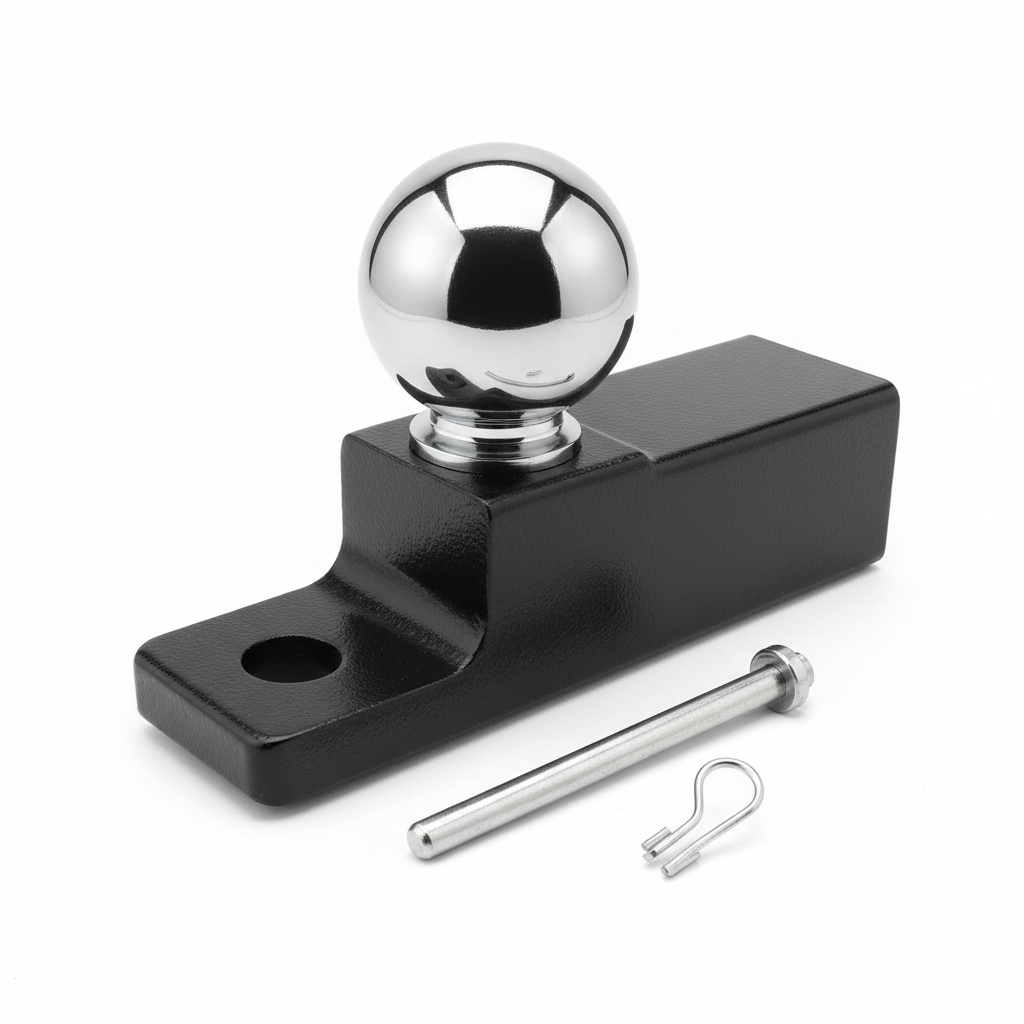 Receiver hitch ball mount kit with 2-5/16-inch hitch ball