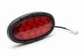 Red oval LED trailer tail light with grommet