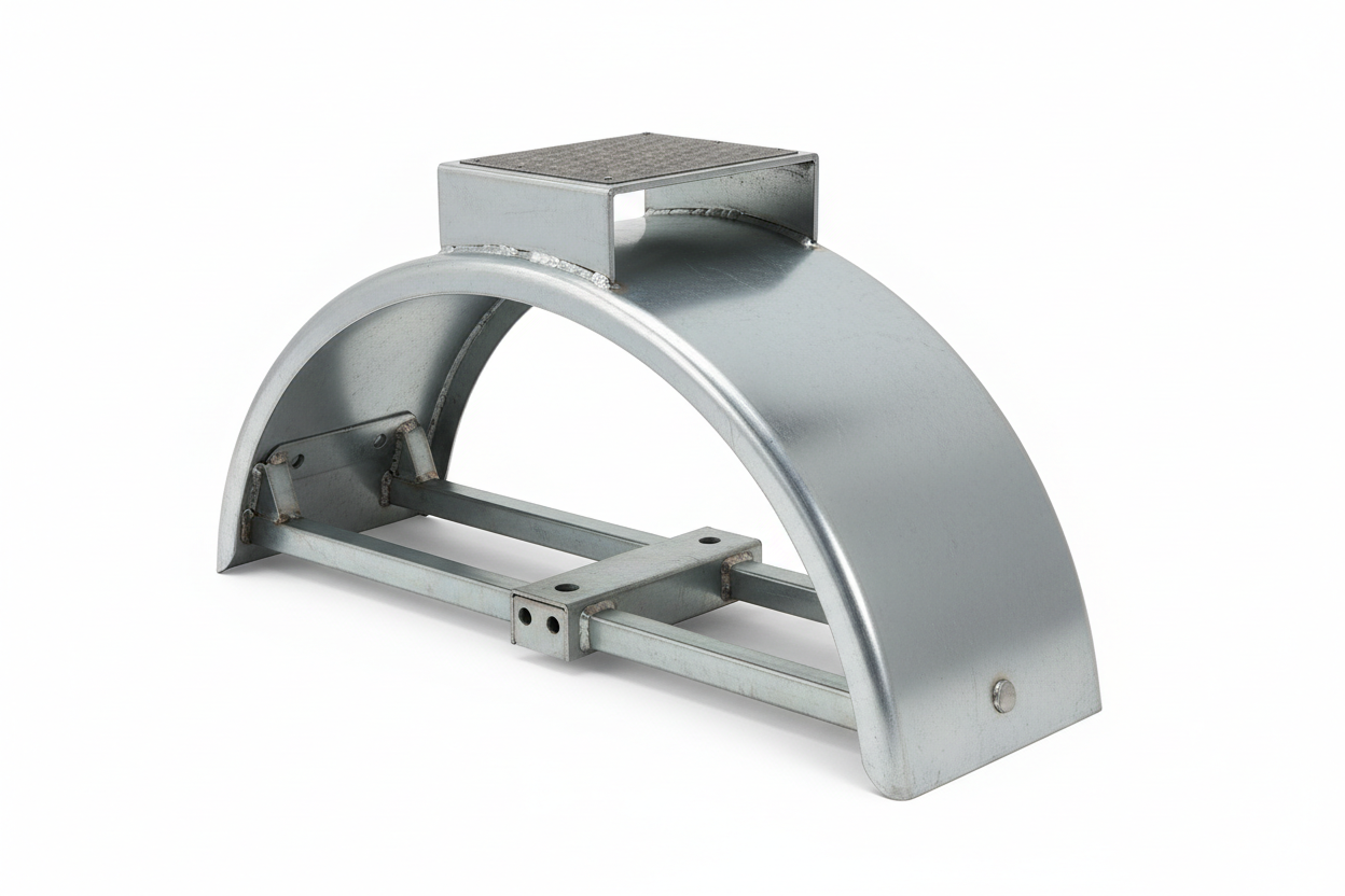 Single axle boat trailer fender step assembly right side 8-inch step