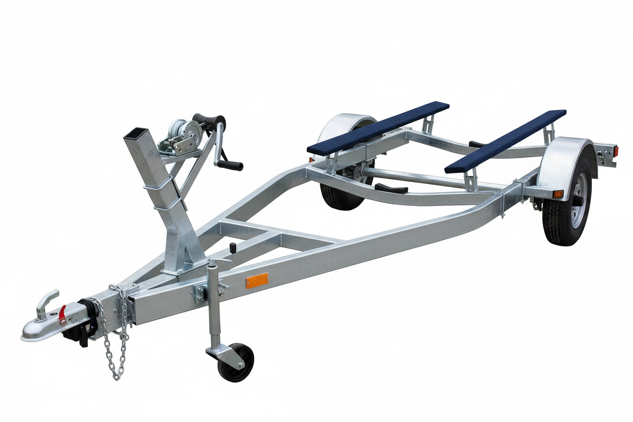 Single axle galvanized boat trailer for 16-18 foot boats