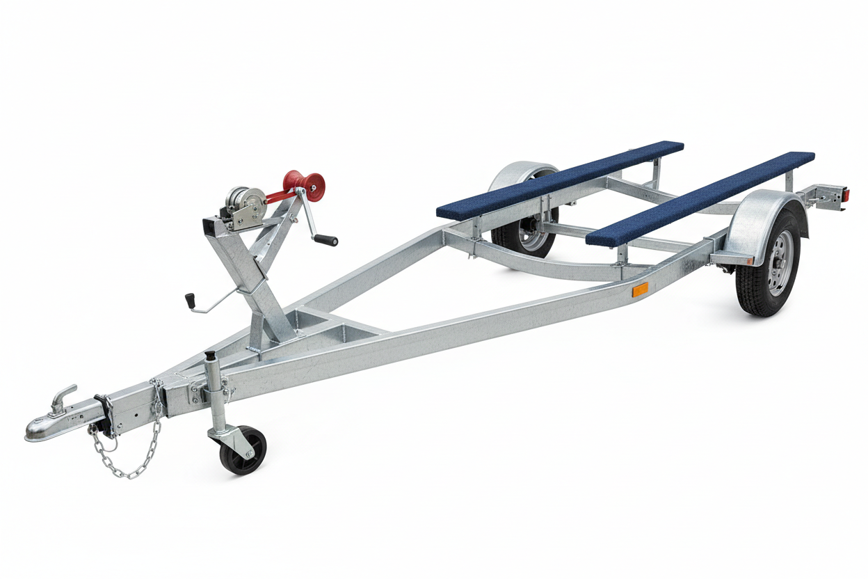 Single axle galvanized boat trailer for 16-18 foot boats
