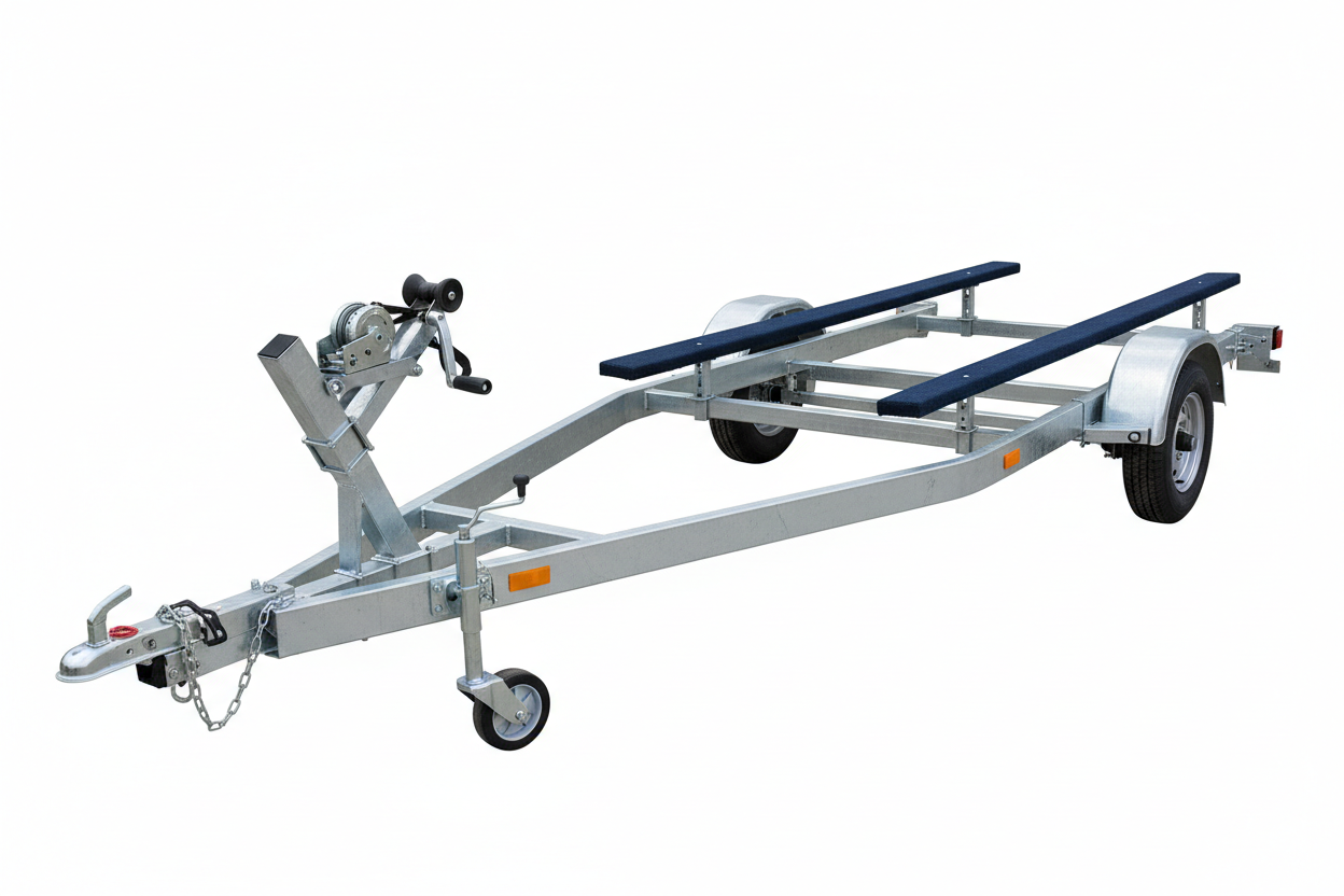 Single axle galvanized boat trailer for 16-18 foot boats