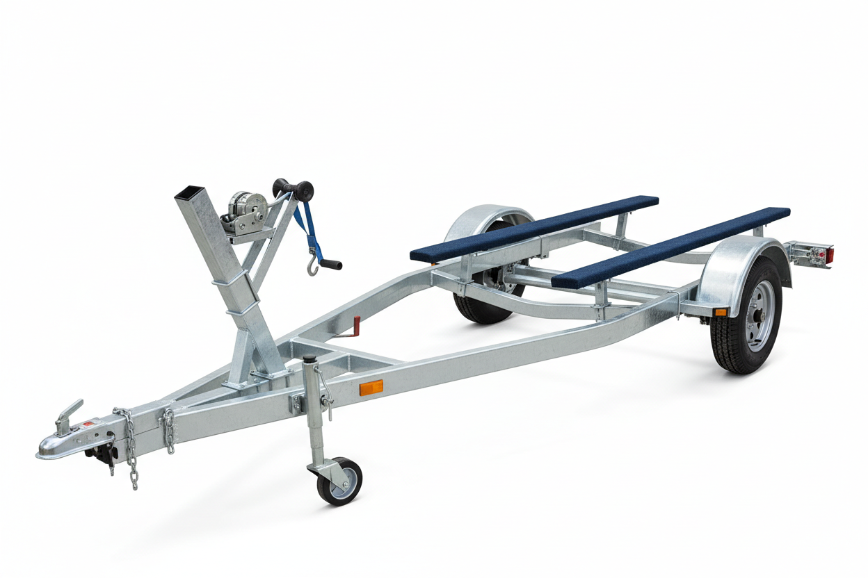 Single Axle Galvanized Narrow-Beam Boat Trailer - 18 ft