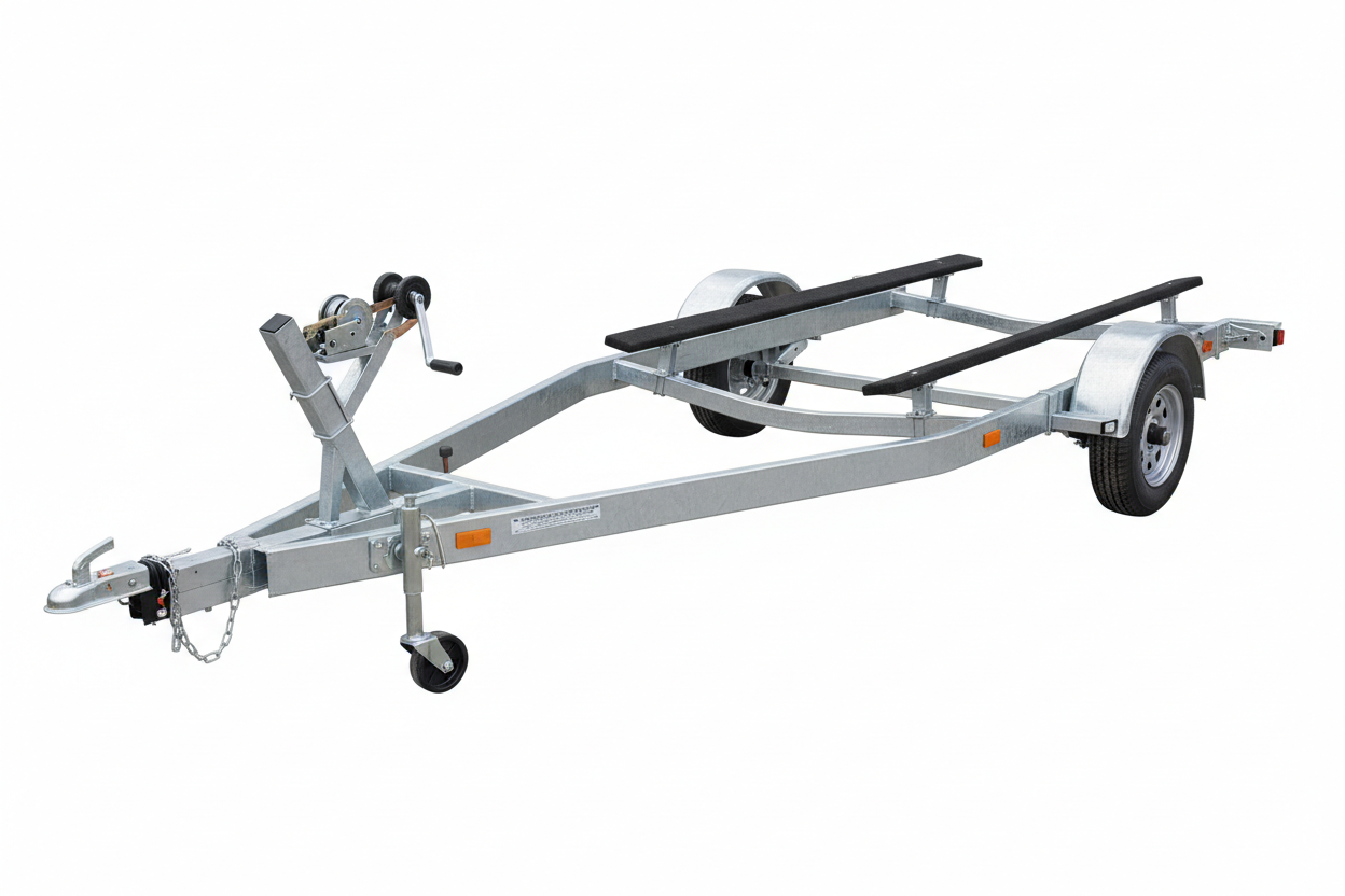 Single Axle Galvanized Pontoon/Catamaran Boat Trailer - 17-19 ft