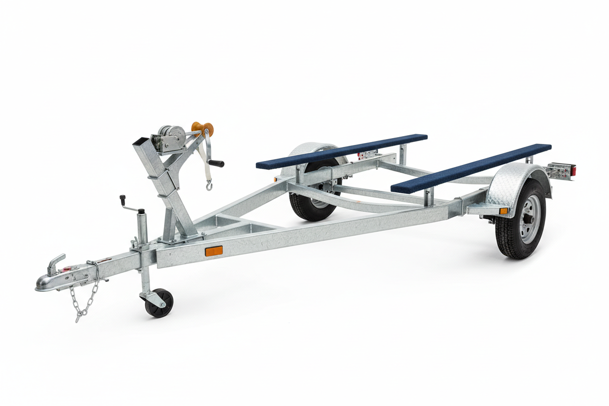Single Axle Galvanized Tilt-Style Wide-Beam Boat Trailer - 16 ft
