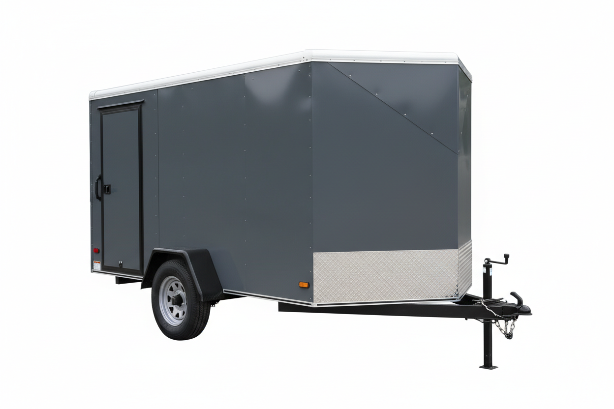 Small 5-6x10 V-nose enclosed cargo trailer