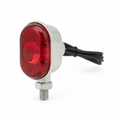 Small red incandescent trailer clearance marker light with stud mount