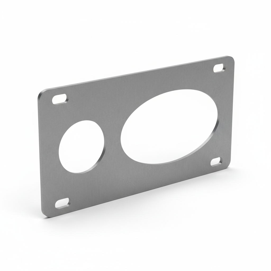 Steel trailer light mounting bracket for oval and 2.5-inch round lights