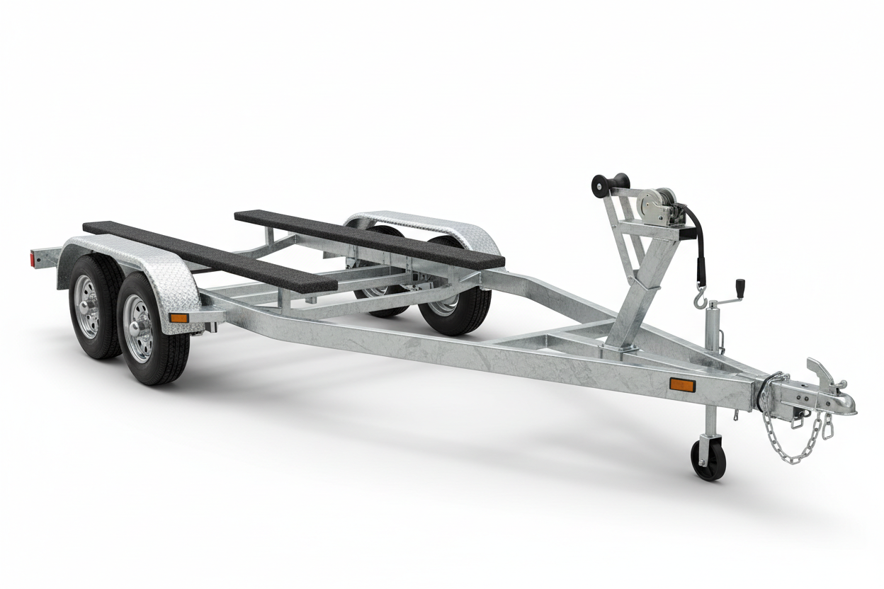 Tandem axle galvanized boat trailer for 18-20 foot boats