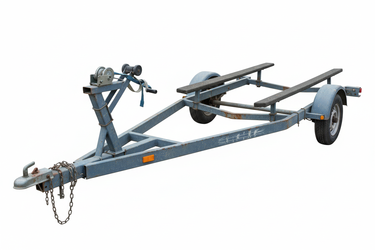 Used single axle boat trailer in fair condition