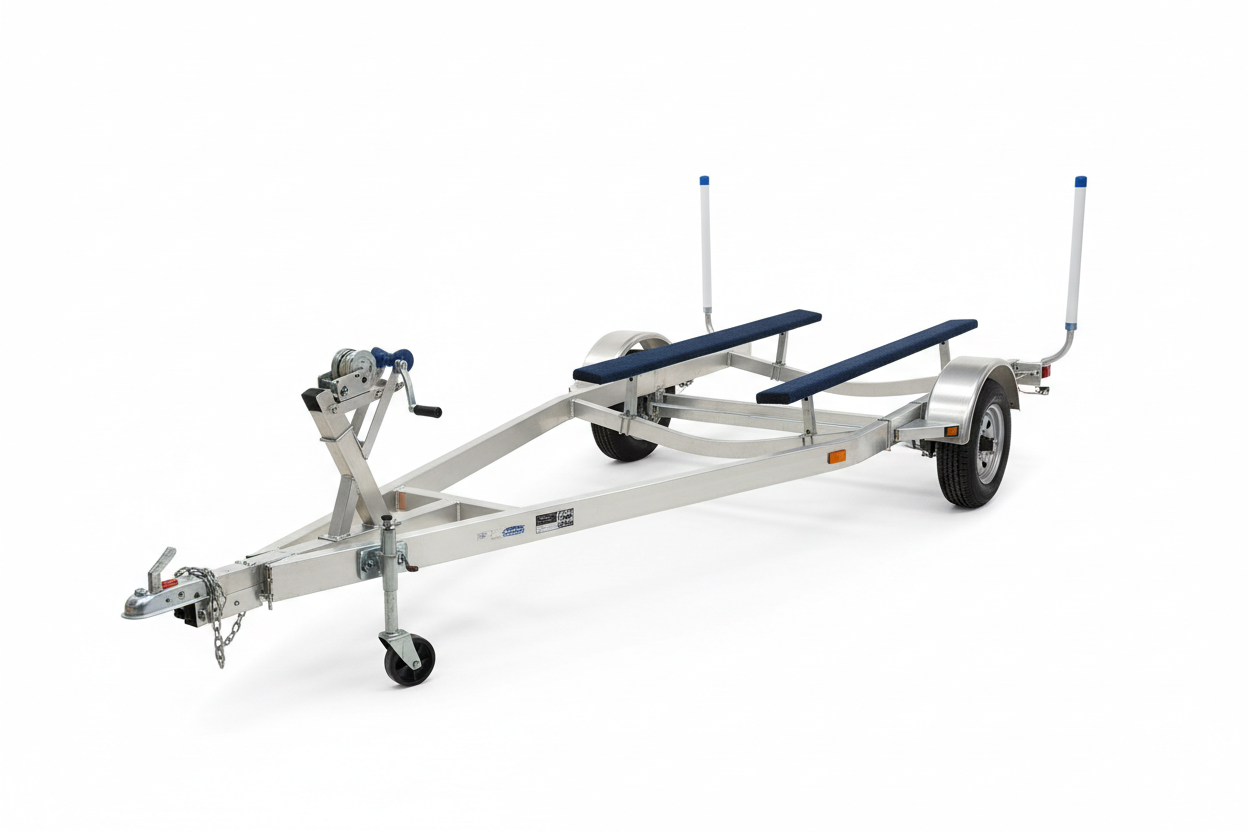 Welded aluminum boat trailer for 20-22 foot boats