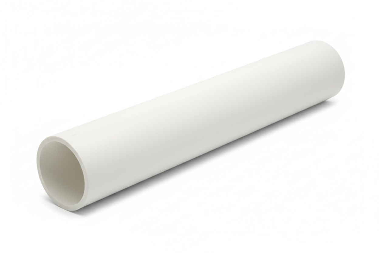 White 2-inch PVC pipe section