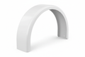 White plastic trailer fender for 14-inch tires