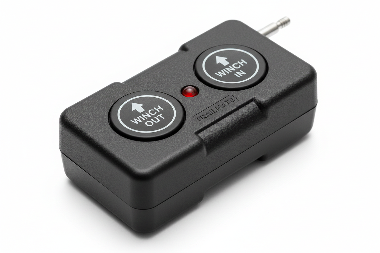 Wireless remote control for trailer winch